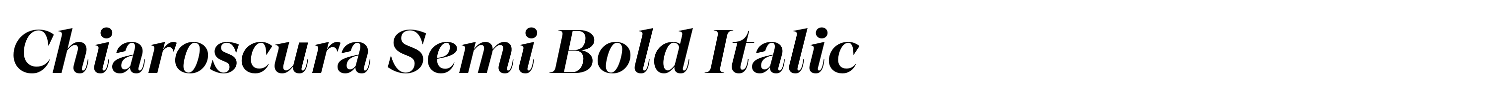 Chiaroscura Semi Bold Italic